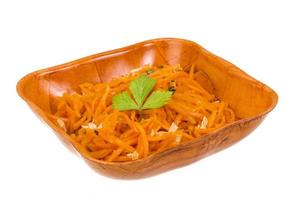 Korean carrot in a bowl on white background photo