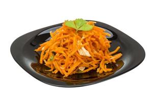 Korean carrot in a bowl on white background photo