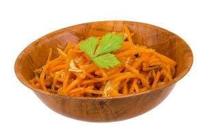 Korean carrot in a bowl on white background photo