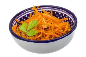 Korean carrot in a bowl on white background photo