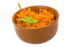 Korean Carrot in a bowl on white background photo