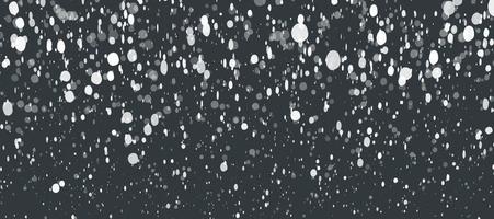 Random snowfall dots winter background. Christmas photo overlay with bokeh effect. Falling snow blizzard vector