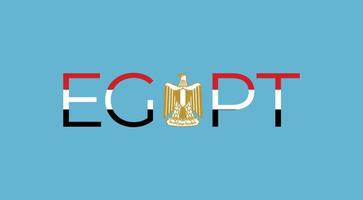 diseño tipográfico de egipto vector