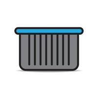 Vector basket icon. Garbage sign or symbol vector illustration.