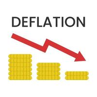 Illustration of deflation on isolated white background vector