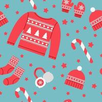 Seamless Pattern With Ugly Sweaters vector