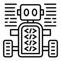 estilo de icono de robot programado vector