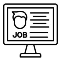 estilo de icono de solicitud de empleo vector