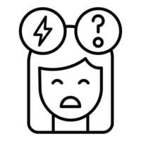 Anxiety Icon Style vector