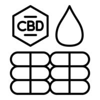 Bio Cbd Per Capsule Icon Style vector