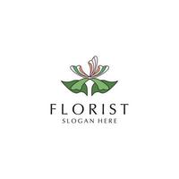 Florist logo icon vector image