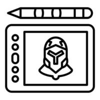 Graphic Tablet Icon Style vector