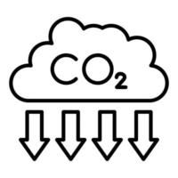 estilo de icono de extracción de co2 vector