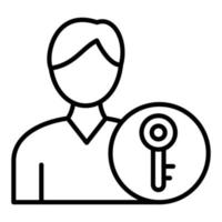 Key Person Icon Style vector