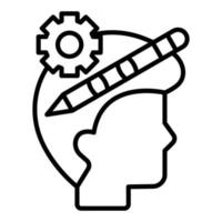 Artistic Thinking Icon Style vector