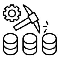 Data Mining Icon Style vector