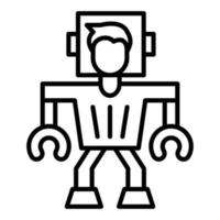 Augmenting Robot Icon Style vector