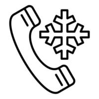 estilo de icono de llamada en frío vector