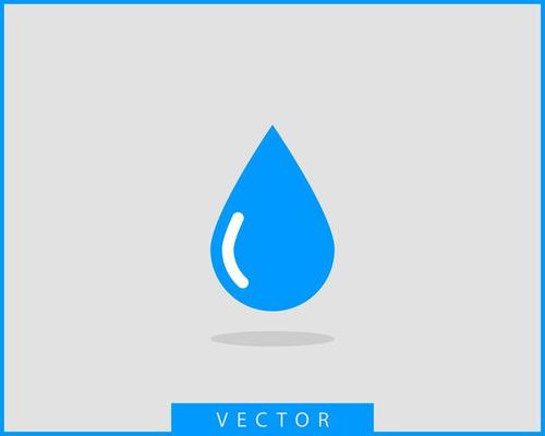 Drop water icon vector isolated design element