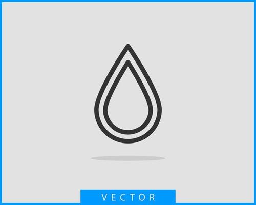 Drop water icon vector isolated design element