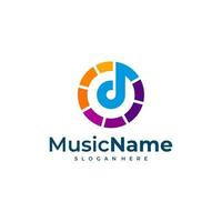 Modern logo design for music studio. Music logo design template vector. vector