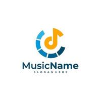 Modern logo design for music studio. Music logo design template vector. vector