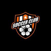 logotipo de fútbol profesional moderno para equipo deportivo, plantilla de vector de diseño de logotipo de fútbol