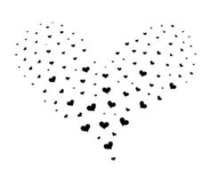 Hand drawn heart isolated on the white background vector