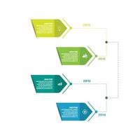 Plantilla de infografía de línea de tiempo de 4 pasos vector