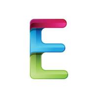 Abstract letter E logo design vector