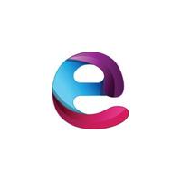 Abstract letter E logo design vector