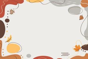 abstract background with autumn element theme color palette vector