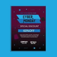 Cyber Monday Flayer Design vector