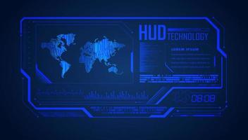 Modern HUD Technology Background vector