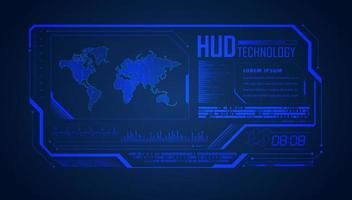 Modern HUD Technology Background vector