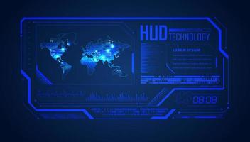 Modern HUD Technology Background vector