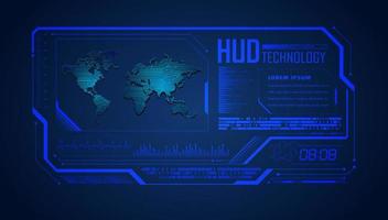 Modern HUD Technology Background vector