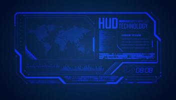 Modern HUD Technology Background vector