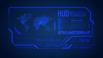 Modern HUD Technology Background vector