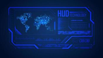 Modern HUD Technology Background vector