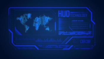 Modern HUD Technology Background vector