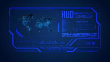 Modern HUD Technology Background vector