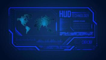 Modern HUD Technology Background vector