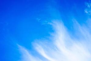 White clouds on blue sky with copy space for banner or wallpaper background. freedom concept photo