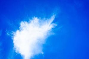 White clouds on blue sky with copy space for banner or wallpaper background. freedom concept photo