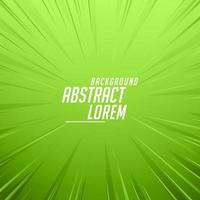 empty green comic style zoom lines background vector