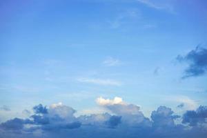 The emptiness and freedom of the blue sky and clouds with copy space for banner or wallpaper background photo