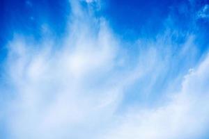 Beautiful White clouds on blue sky with copy space for banner or wallpaper background. freedom concept photo