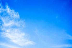 Natural of White clouds on blue sky with copy space for banner or wallpaper background. freedom concept photo