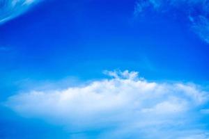 Beautiful White clouds on blue sky with copy space for banner or wallpaper background. freedom concept photo